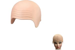 Linjhokbs Unisex Bald Cap，makeup Latex Bald Head Wig Caps,Skin Skull Wig Cap for Adults
