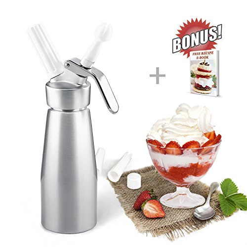 Professional Whipped Cream Dispenser 250ml Whipper Sturdy Aluminum