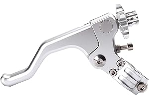 JXPANG CNC Short Stunt Clutch Lever 22mm 7/8" Handlebar Universal Stunt Clutch Lever Motorcycle Dirt Bike for for CFR250R CFR450R CFR450X CFR250X XR250 (Silver)