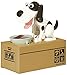 OliaDesign My Dog Piggy Bank - Robotic Coin Munching Toy Money Box White and Black