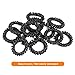 Spiral Hair Ties 12pcs No Crease Elastic Ponytail Holders Hair Ring Phone Cord Traceless Hair Rubber Bands Suitable for All Hair Types Black color