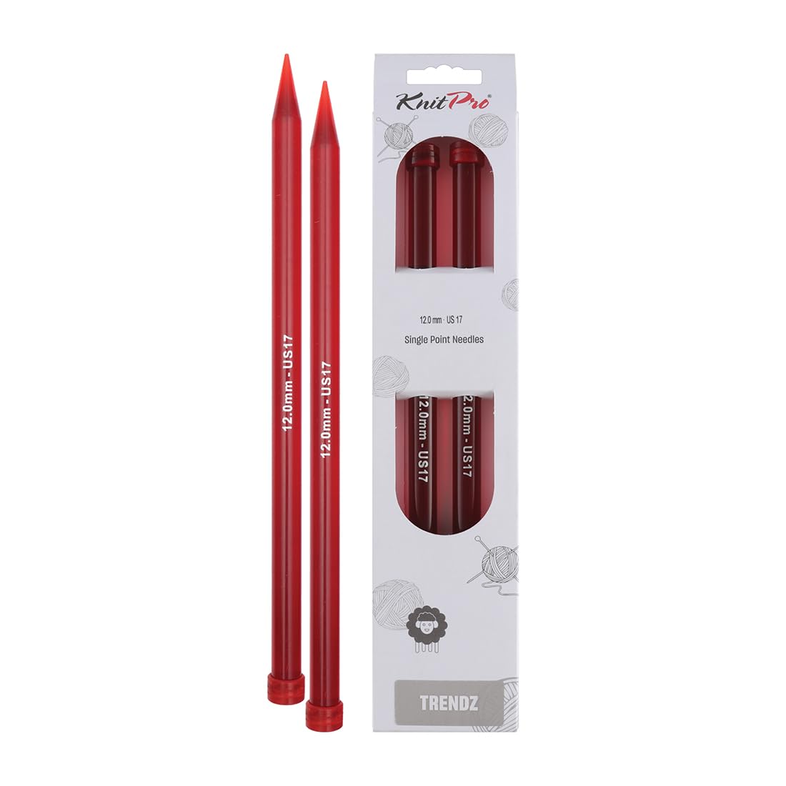 KnitPro Trendz Single Pointed Needles 14" (35cm) | 12.00mm