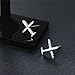 Helen de Lete Airplane Sterling Silver Stud Earrings