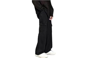 Wide Leg Baggy Jeans for Men Y2k Hip Hop Skater Carpenter Jeans Baggy Casual Elasitc Waist Denim Pants Streetwear