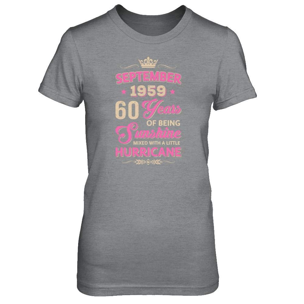 60th Birthday Gifts September 1959 Of Being Sunshine ' Short Sleeve Tee T Shirt