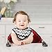 Bumkins Printed Waterproof Bandana Bib 2 Pack, Gray Chevron (0-9 Months)