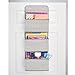 mDesign Over the Door Fabric Office Supplies Storage Organizer for Notebooks, Planners, File Folders - 3 Pockets, Gray/Cream