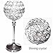 Easeurlife Silver Crystal Candle Holders Set of 2 Pack(Silver, 11.8