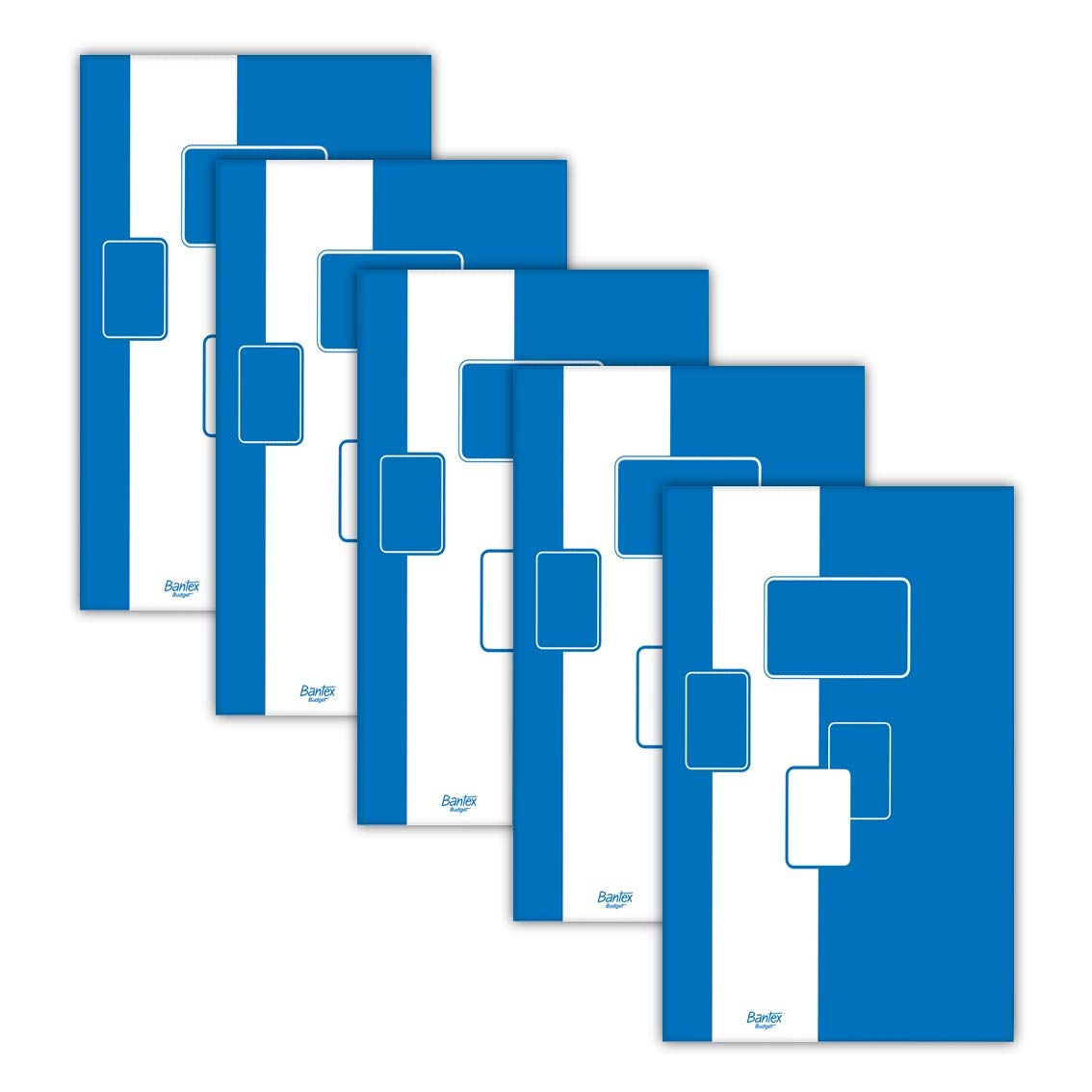 Pack of 5 A5 Squared Notepad 100 Sheets Bantex Budget