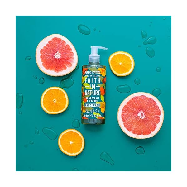 Faith-in-Nature-Natural-Grapefruit-Orange-Hand-Wash-Nourishing-Vegan-Cruelty-Free-Parabens-and-SLS-Free-300-ml Faith in Nature Natural Grapefruit & Orange Hand Wash, Nourishing Vegan & Cruelty Free, Parabens and SLS Free, 300 ml