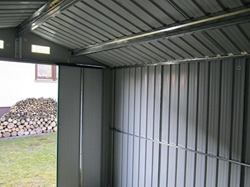 Gartenhaus Geräteschuppen 5,3m² aus verzinktem Stahlblech Metall grün von AS-S – Bild 9