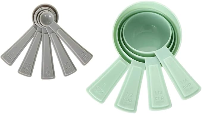 9 Piezas De Plástico De Medición De Cucharas De Cocina Hornear