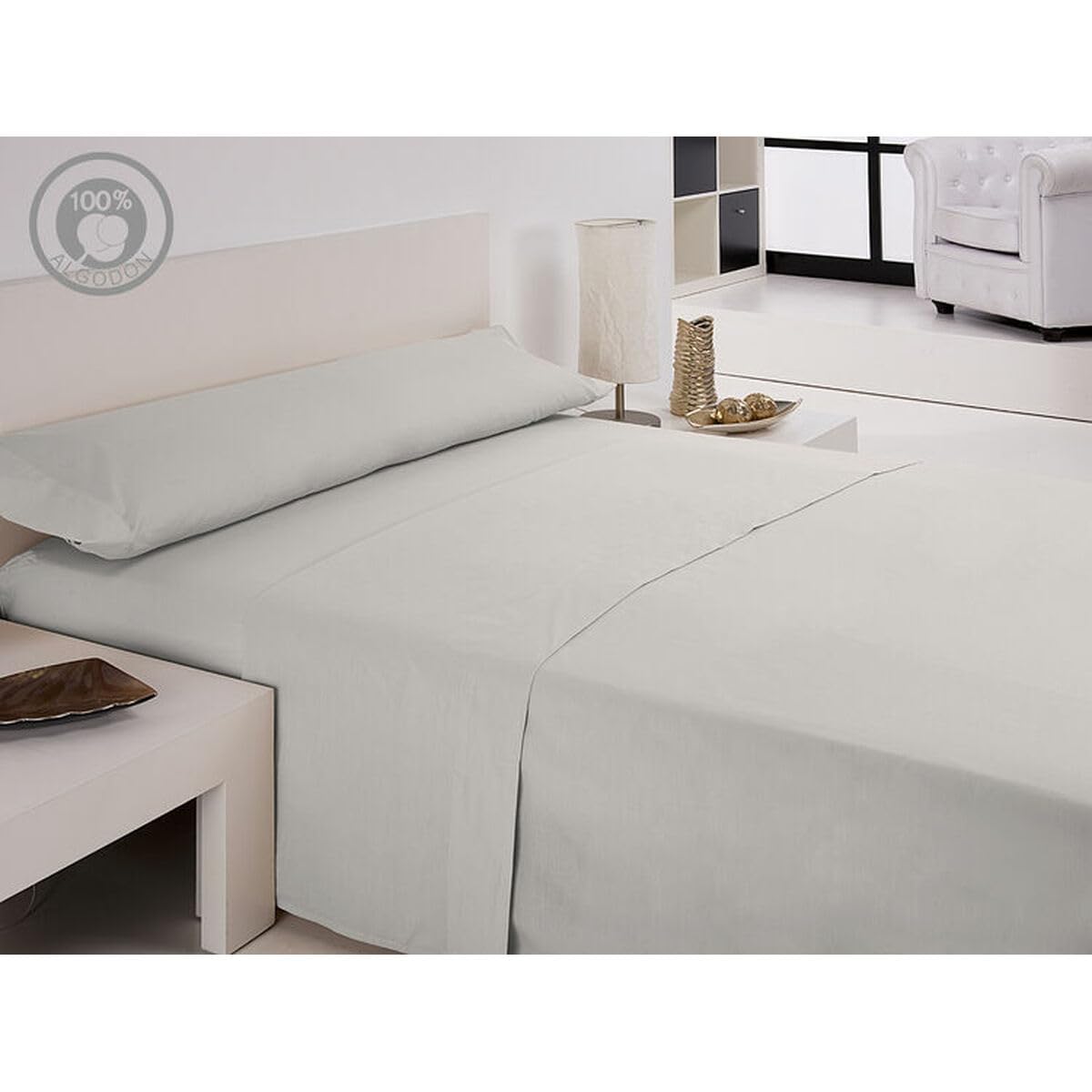 Hosteline Iris White Bed Sheet Set 80 cm