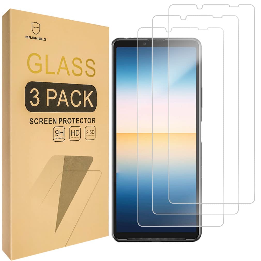 Mr.Shield Screen Protector For Sony Xperia 10 III [Tempered Glass] [9H Hardness] [3-Pack] Screen Protector