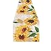 InterestPrint Sunflowers Cotton Table Runner Placemat 16 x 72 inch, Sunny Floral Table Linen Cloth for Office Kitchen Dining Wedding Party Home Decor