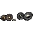 PIONEER Car Audio Speaker Bundle - Gold 6.5" 2-Way TS-A653CH Component Speakers and Black 6.5" 4-Way TS-A1681F Coaxial Speakers