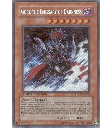 Amazon.com: Yugioh DLG1-EN000 GORZ THE EMISSARY OF DARKNESS Secret