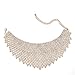 FANCY LOVE Elegant Bohemian Statement Necklace Charms for Women Choker Flower Cluster Diamond (gold)