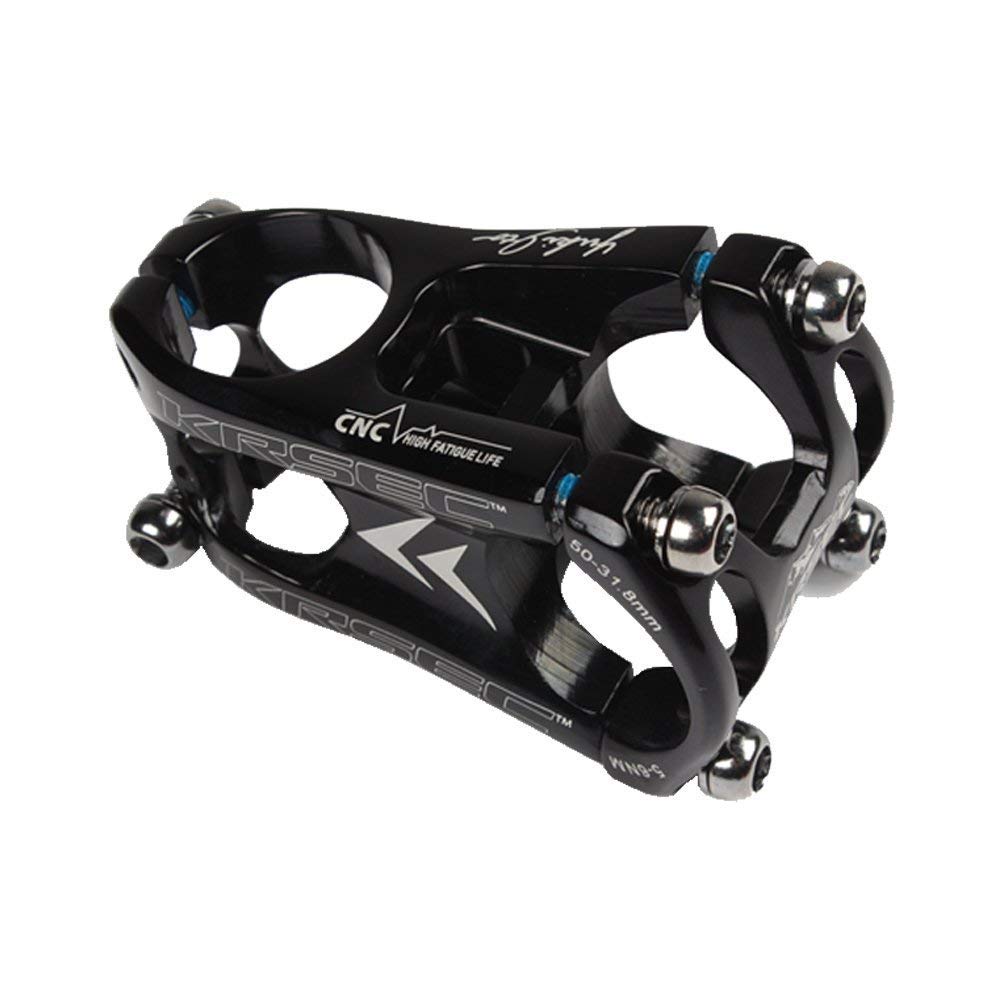 Krsec Alloy Aluminum 31.8mm x 50mm Handlebar Short Bike Stem For Mountain DH FR XC (Black)