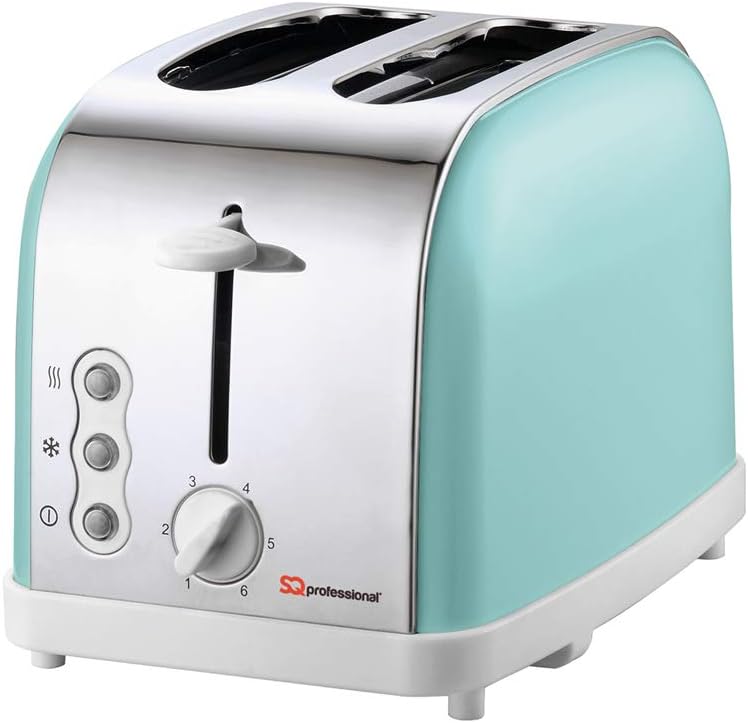 SQ Professional Legacy 900W 2 Slice Toaster, Mint Green