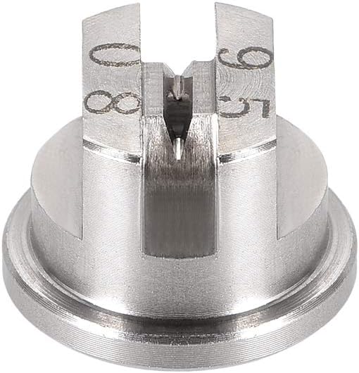 sourcing map Flat Fan Spray Tip, 95 Degree Stainless Steel Nozzle (1.8mm Orifice Diameter), 95 Degree (1.8mm Orifice Dia)
