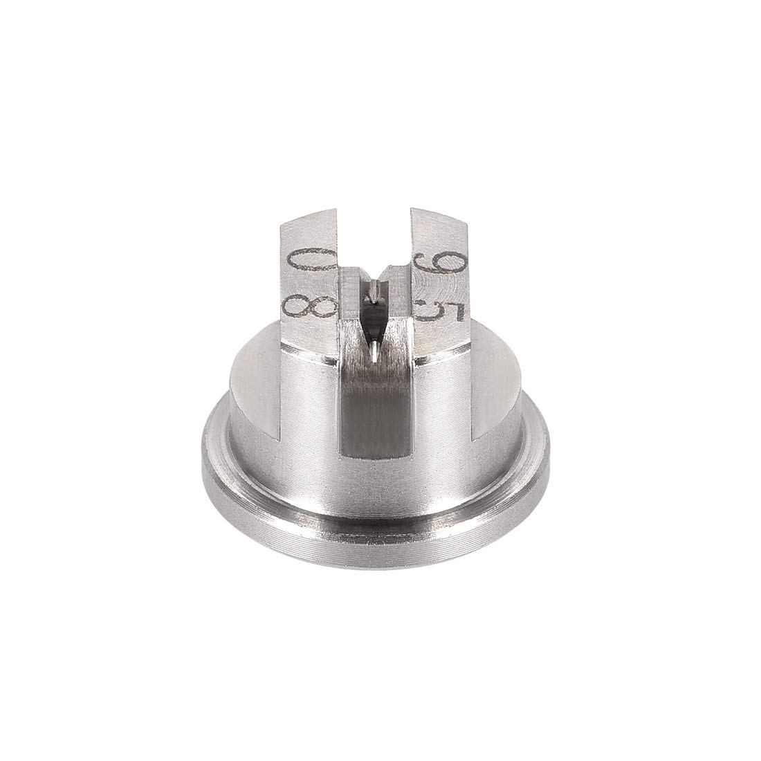 sourcing map Flat Fan Spray Tip, 95 Degree Stainless Steel Nozzle (1.8mm Orifice Diameter)
