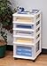 IRIS USA Plastic Drawer Storage Organizer Rolling Cart, with Wheels Casters, 5-Drawers, for Classroom Art Craft Supplies Dresser Closet Bathroom Laundry Room, Flat Smooth Top, White/Clear
