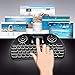 Tripsky T9 2.4GHz Backlit Wireless Mini Keyboard, Handheld Remote with Touchpad Mouse for Android TV Box, Windows PC, HTPC, IPTV, Raspberry Pi, XBOX 360, PS3, PS4(Black)