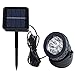 Heansun Solar LED Landscape Spotlight, Pond Light Underwater Light Auto On/Off for Outdoor Garden Courtyard Lawn Fish Tank Pool Landscape Lighting, Adjustable Lighting Angle