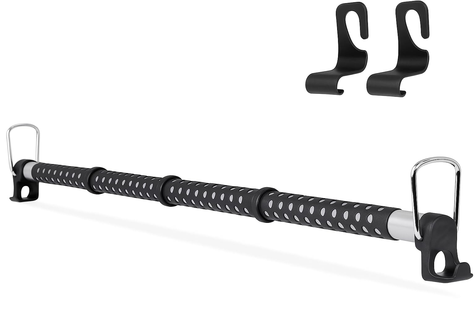 Katai Car Clothes Hanger Expandable Steel Rail – Heavy Duty Retractable Clothing Rod for Travel & Moving, Anti Slip Coating, 35–64 Inches