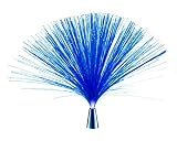Creative Motion 11183-1 Battery-Operated LED Fiber Lamp with Chrome Base, Blue