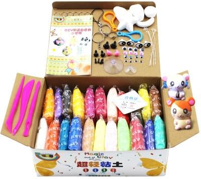 Yougoo Air Dry Clay, 24 Colors Ultra Light Modeling Clay Colorful Magic Crafts Kit For Kids Children,Creative Art DIY Crafts,Best Kids Gifts …