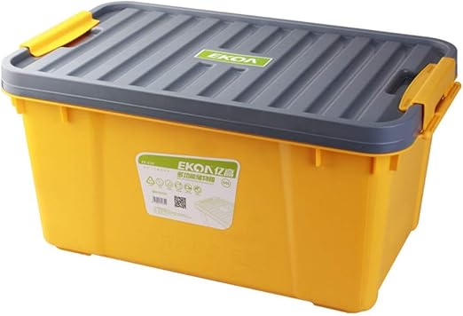 Pinjeer 50L Hohe Qualität Versiegelt PP Aufbewahrungsbox mit Deckel für