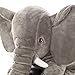Big Soft Baby Elephant Plush Toy – Stuffed Elephant Cushion Doll Toy for Kids – Perfect Gift for Baby Shower, Birthdays, Children, Grand Sons/Daughters - Grey