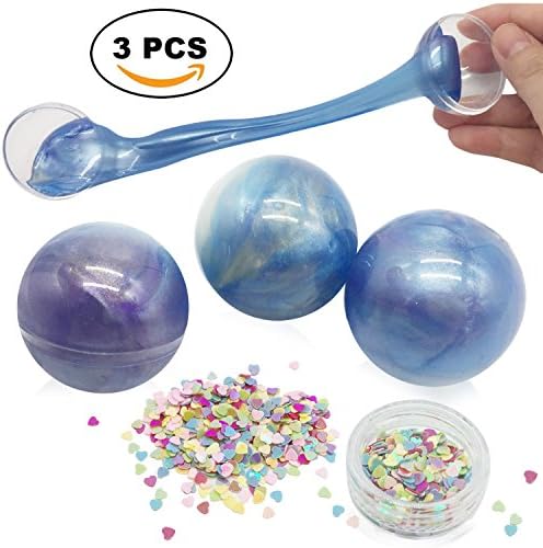 Colorful Soft Egg Slime Fluffy Slime Scented Stress Relief Toy Sludge Toys (3 Pack)