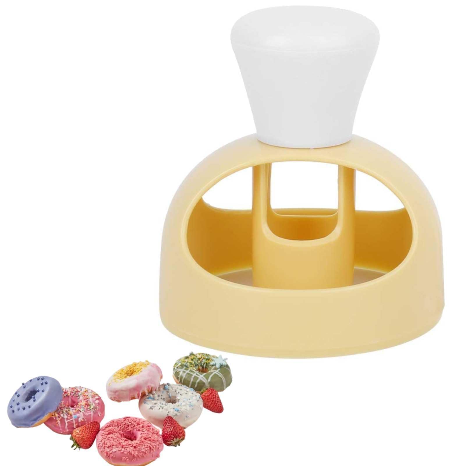 Doughnut Cutter, Round Donut Cutter Maker Reusable Plastic Donut Making Machine Mold Cake Baking Mould DIY Tool Non Stick Bread Cake Mould Cutter