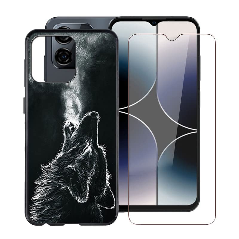 WIMSPEED Case for Ulefone Note 16 Pro (6.52"), Phone Case with Tempered Glass Screen Protector, Shockproof Cover, Ultra-Thin Soft TPU Protective Case for Ulefone Note 16 Pro - WMA28