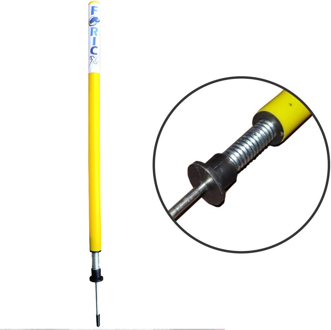 Foricx Cricket Plastic Spring Target Stump Set of (1) | Plastic & Metal Plastic Target Stump with Spring, Yellow (Color May Vary)