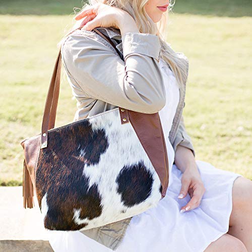 cowhide shoulder bag