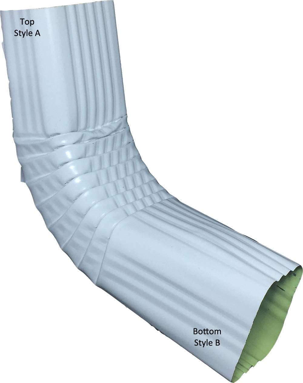 TRANSITION STYLE A TO STYLE B OR STYLE B TO STYLE A DOWNSPOUT ELBOW (3