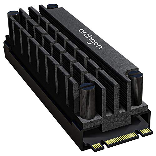 archgon-HS-1110-Disipador-para-el-refrigerador-M2-SSD-2280-PCIe-NVMeSATA-20-mm-de-Altura-Aluminio-Almohadilla-trmica-2X-Montaje-con-Tornillos-pasivo-Negro