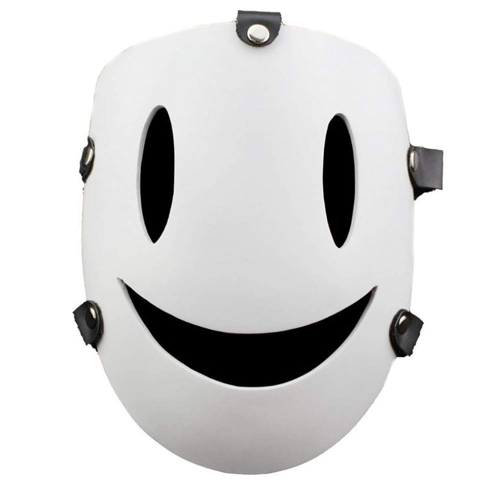 Photo 1 of Oikawa High-Rise Invasion Cosplay Mask Sniper Mask Tenkuu Shinpan Mask White Smile Resin Mask for Halloween Cosplay Props