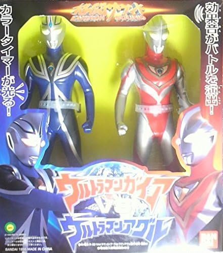 Amazon 格闘サウンド ウルトラマンガイアvsウルトラマンアグル ソフビ人形 おもちゃ