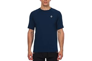 HODOSPORTS Men's Swim Shirt Quick Dry Short Sleeve UPF 50+ Rash Guard Sun Protection