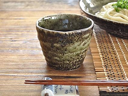 Amazon 食器 蕎麦猪口 おしゃれ そばちょこ 和食器 モダン 美濃焼 小鉢 デザートカップ アウトレット カフェ風 深緑窯変そば猪口 Diomery そば猪口