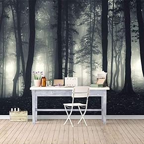 Wall Mural Misty Forest Removable Wallpaper Wall Sticker for Bedroom Living Room - 66x96 inches