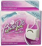 BouDe White Bathroom Wipe Dispenser With 42 Flushable Wipes