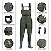 FISHINGSIR Fishing Waders for Men with Boots Womens Chest Waders 2-Ply Nylon/PVC Waterproof for Hunting with Boot Hanger