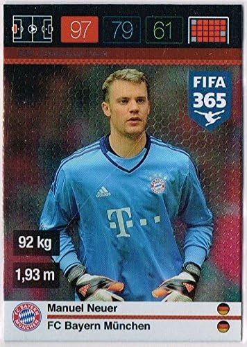 Amazon Com Panini Adrenalyn Xl Fifa 365 Manuel Neuer Defensive Rock Trading Card Sports Outdoors