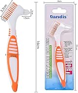 Chargenyang Denture Brush Dual Head 3 Pack Orange Green Purple view 2